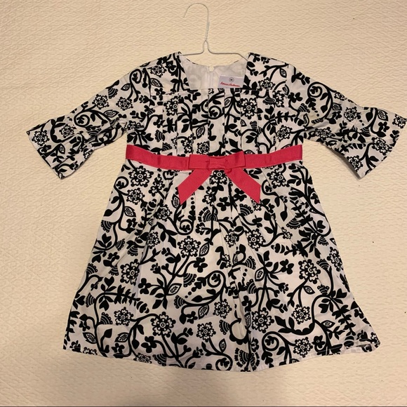 Hanna Anderson- Girls Dress- Black Floral Sz 80/2T - Picture 2 of 4